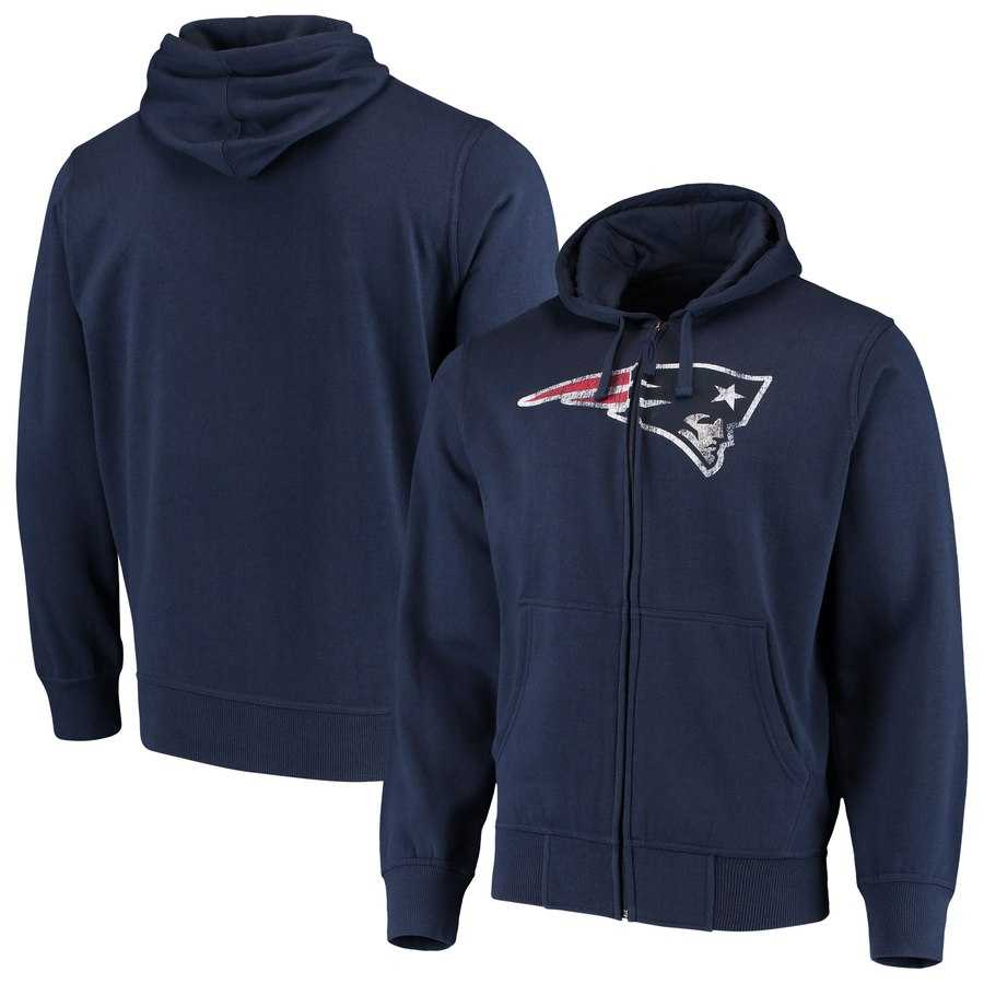 Men's New England Patriots G III Sports by Carl Banks Primary Logo Full Zip Hoodie Navy,We sell and wholesale Men's New England Patriots G III Sports by Carl Banks Primary Logo Full Zip Hoodie Navy on line form chian!